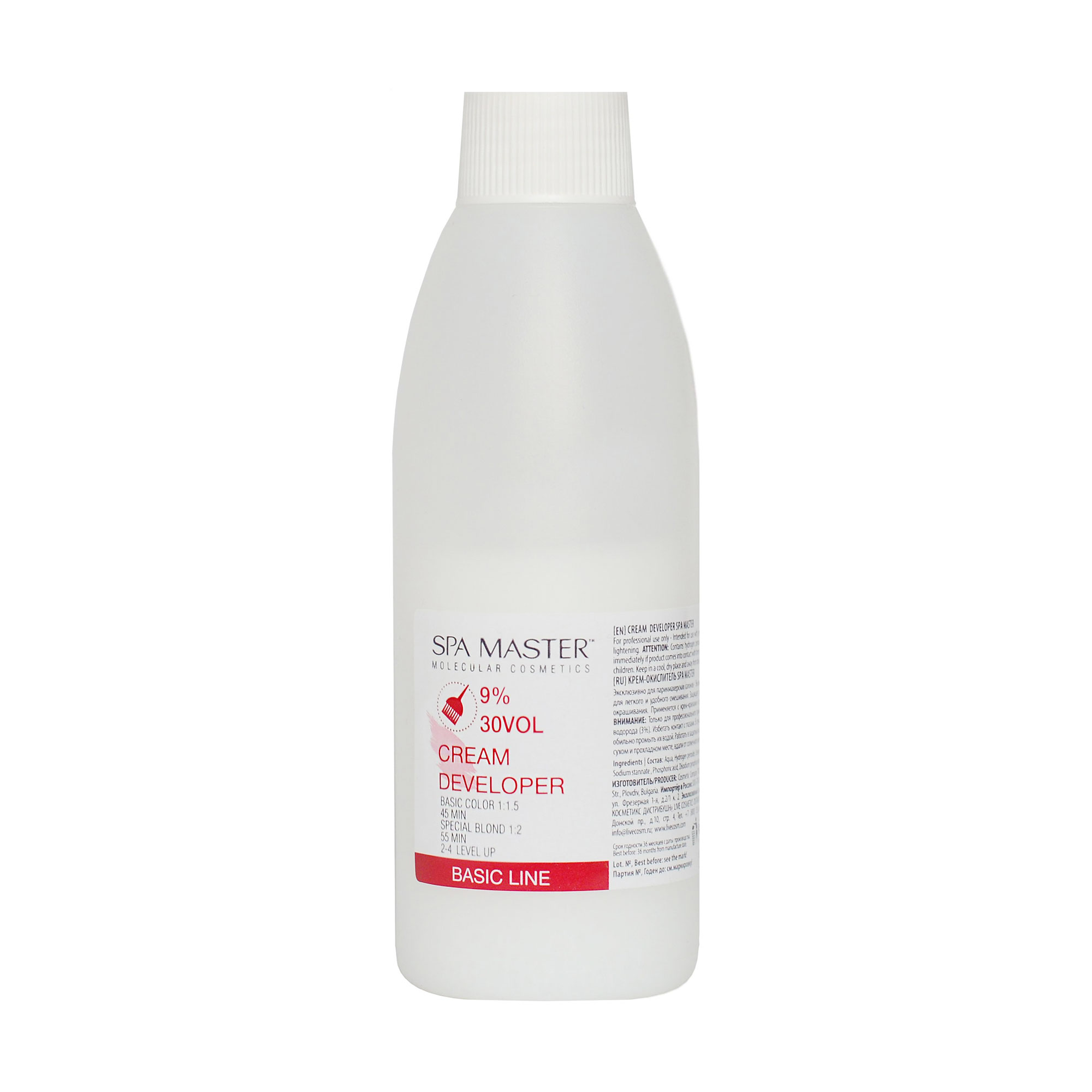 Крем-окислювач для фарби Spa Master Basic Line Cream Developer 9%, 30 Vol, 100 мл