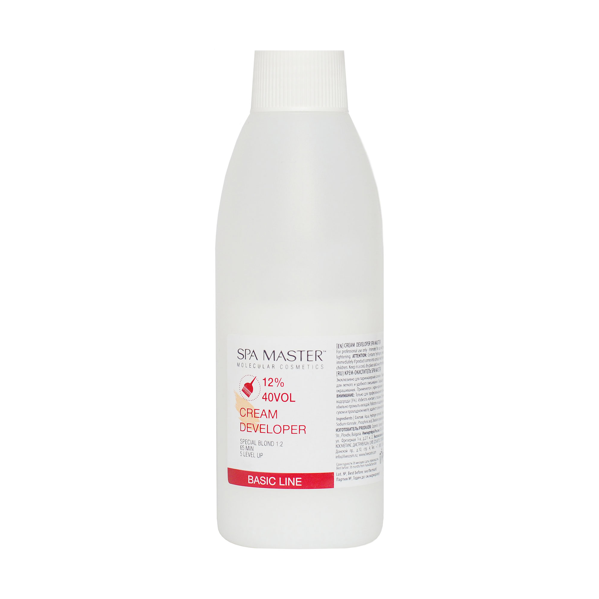 Крем-окислювач для фарби Spa Master Basic Line Cream Developer 12%, 40 Vol, 100 мл